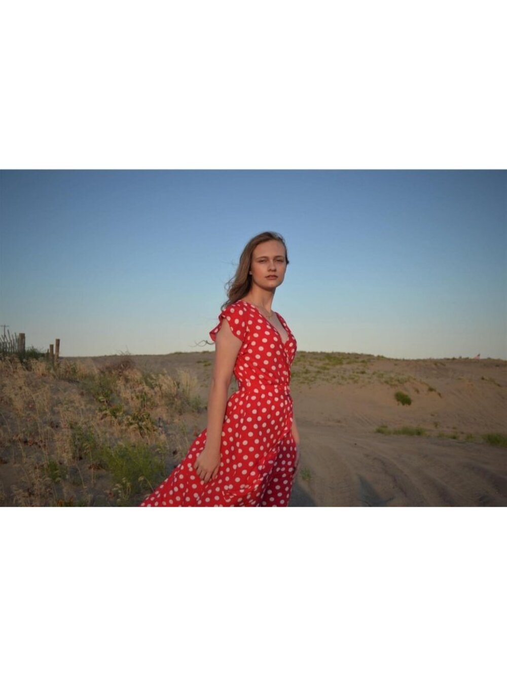 Women's Polka Dots Red V Neck Casual Tie Short Sleeve Pull On Maxi Dresses - Picture 3 of 6
